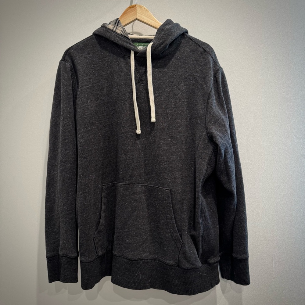 American Eagle Sweatshirt with Flannel Accent